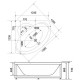 Акриловая ванна BellSan Калипсо 128x128 4627171530288 без гидромассажа