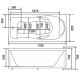 Акриловая ванна BellSan Агата 180x80 4627171531094 с гидромассажем