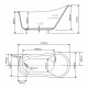 Акриловая ванна Swedbe Vita 175х76 8819CH без гидромассажа