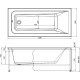 Акриловая ванна STWORKI Стокгольм 155x70 270034 без гидромассажа