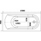 Акриловая ванна STWORKI Ольборг 150x70 OL1500 без гидромассажа