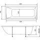 Акриловая ванна STWORKI Эстерсунд 180x75 без гидромассажа