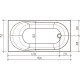 Акриловая ванна STWORKI Нюборг 150x75 без гидромассажа