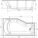 Акриловая ванна STWORKI Кронборг 150x75 R без гидромассажа