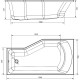 Акриловая ванна STWORKI Кронборг 150x75 L без гидромассажа