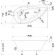 Акриловая ванна STWORKI Лунд 150x75 L без гидромассажа