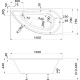Акриловая ванна STWORKI Лунд 150x75 R без гидромассажа