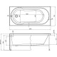 Акриловая ванна STWORKI Хельсинки 150x70 292203 без гидромассажа