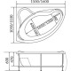Акриловая ванна 1MarKa Catania 150x105 L 01кт1510л без гидромассажа