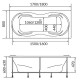 Акриловая ванна 1MarKa Dinamica 180x80 01ди1880 без гидромассажа