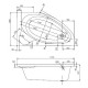 Акриловая ванна Santek Эдера 170x100 R 1WH501663 без гидромассажа