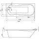 Акриловая ванна Santek Каледония 150x75 1WH302383 без гидромассажа