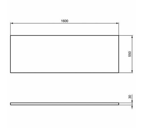 Акриловая ванна Ideal Standard I.Life 160x70 4в1 PT475867 без гидромассажа, с ножками, панелью и крепежом