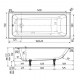 Чугунная ванна Wotte Line 150x70 БП-э00д1465 без антискользящего покрытия