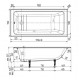 Чугунная ванна Wotte Line 170x70 БП-э00д1467 без антискользящего покрытия