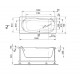 Акриловая ванна Veedi Iva 150х70 13415070 без гидромассажа