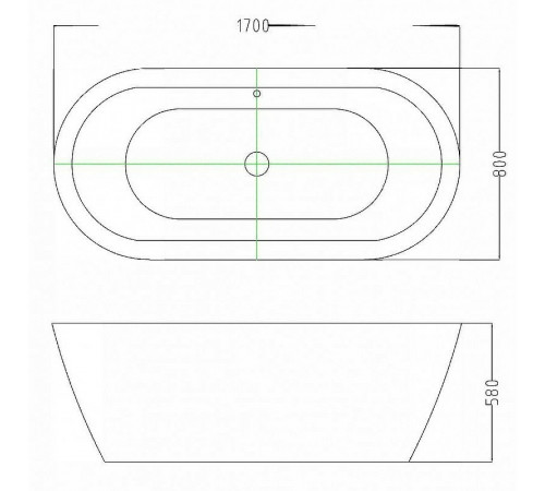 Акриловая ванна Esbano Tokyo 170x80 ESVATOKYW Белая без гидромассажа